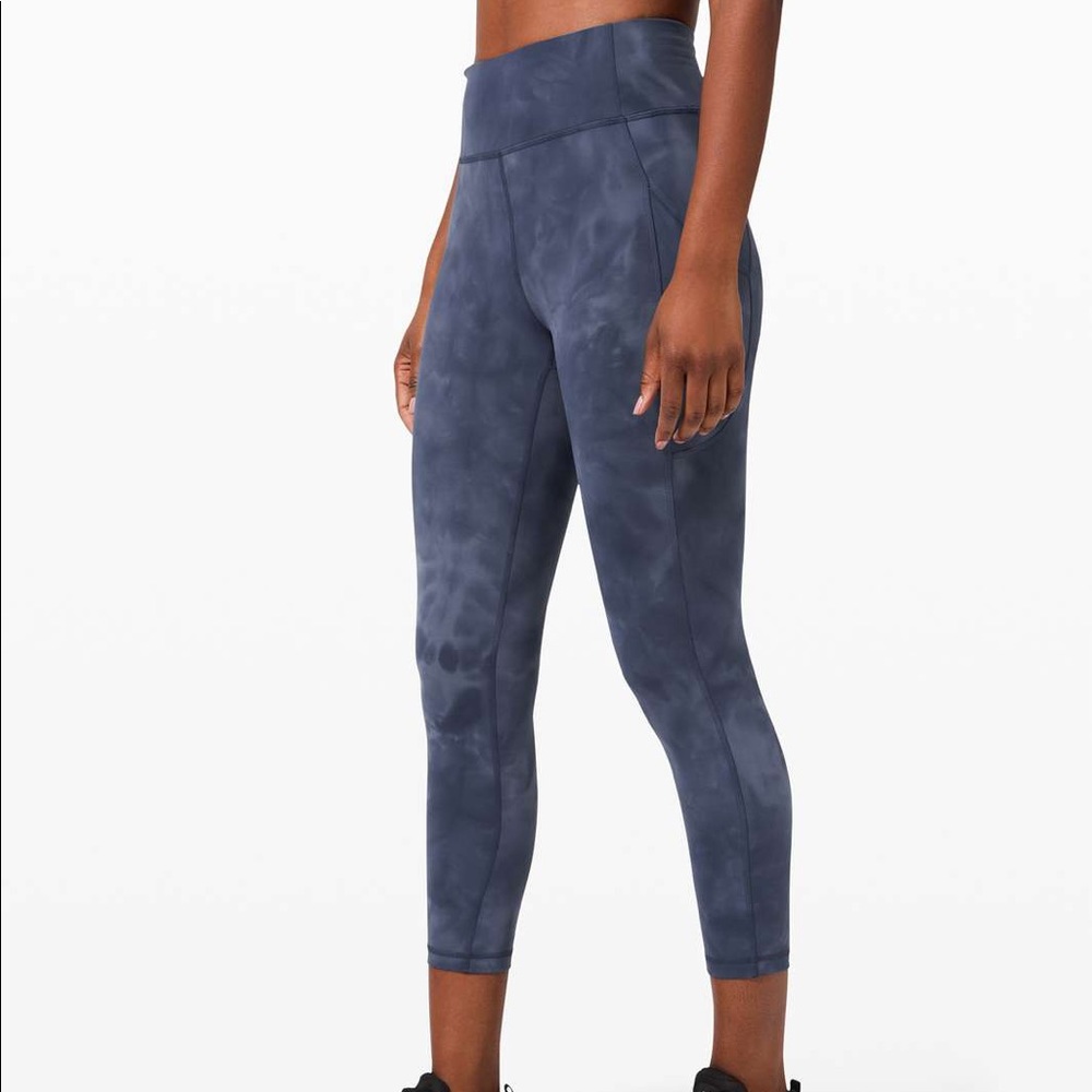 Lululemon Invigorate Tights Diamond Dye Blue Tie Dye